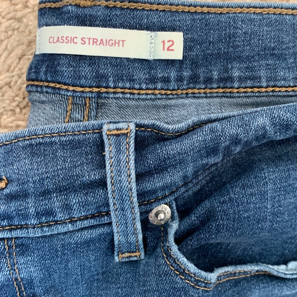 Levi’s Women's Classic Straight Blue Jeans Size 12 - Picture 5 of 14